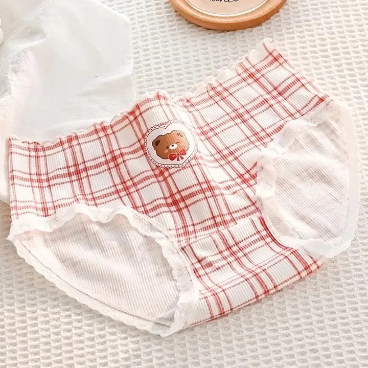 شورت زنانه عروسکی کبریتی نخی طرح تدی سایز بزرگ سه ایکس (پک پنج تایی)