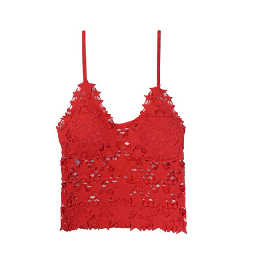 تاپ بندی زنانه طرح ستاره گیپور کد 2277