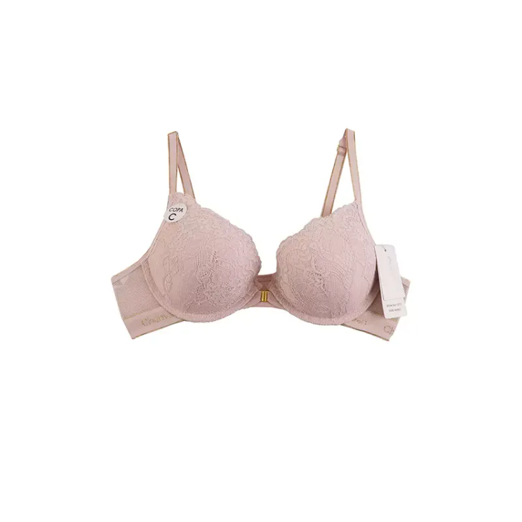 سوتین دانتل فنردار اسفنجی کاپ C جلو باز شو زنانه