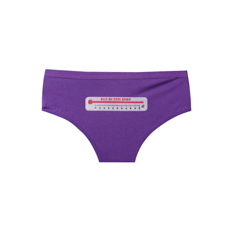 شورت زنانه نخ پنبه طرح دماسنج مدل اسلیپ فری سایز