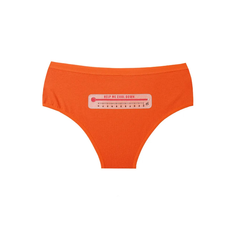 شورت زنانه نخ پنبه طرح دماسنج مدل اسلیپ فری سایز