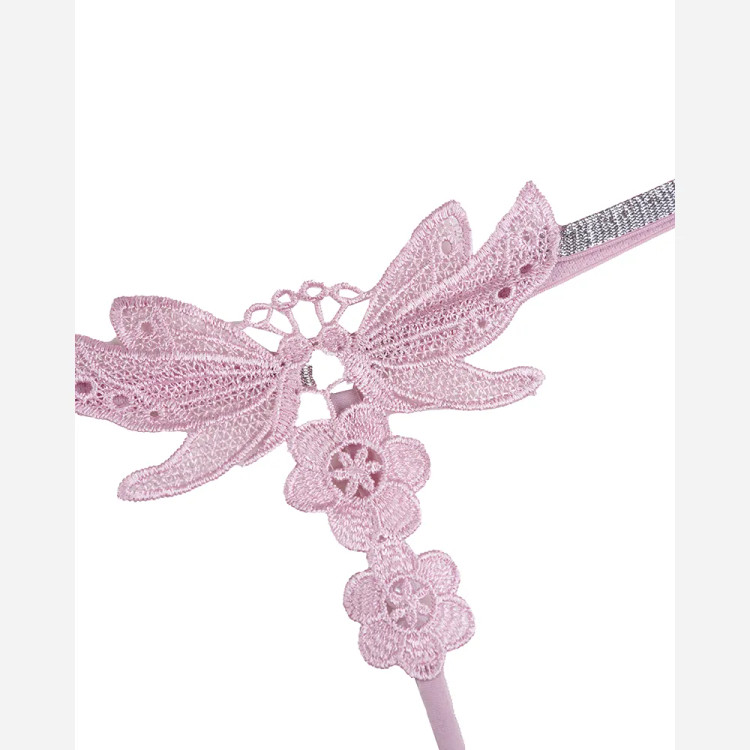 شورت لامبادا فانتزی طرح پروانه و گل با مروارید و نگین زنانه