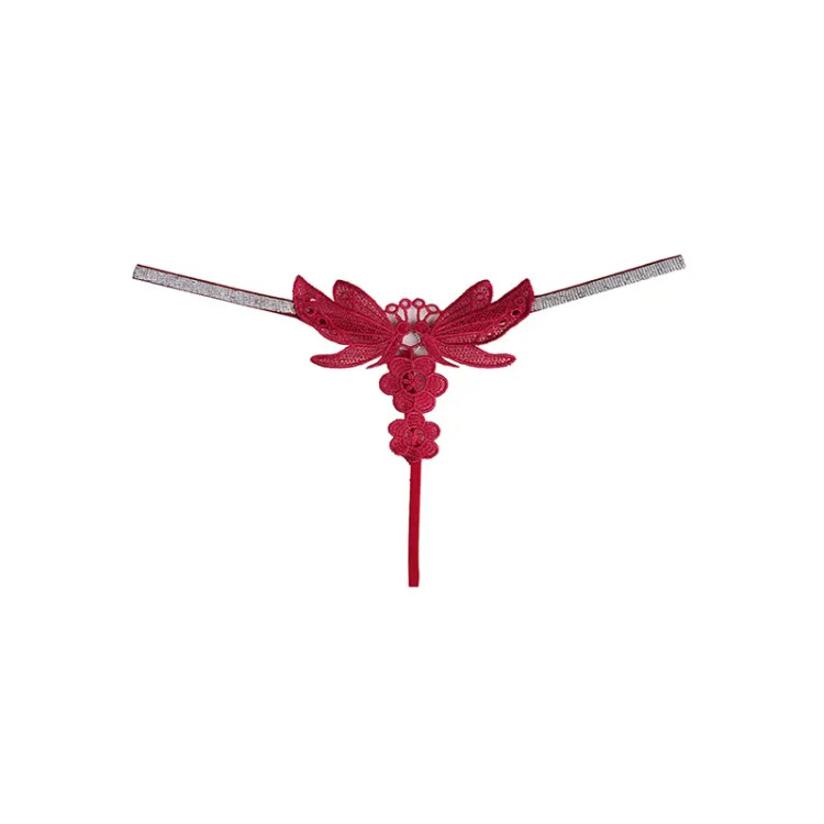 شورت لامبادا فانتزی طرح پروانه و گل با مروارید و نگین زنانه