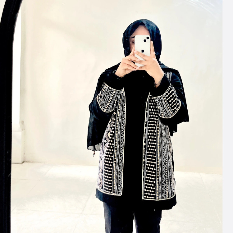 کت سوزن دوزی مشکی