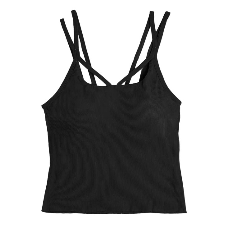 نیم تنه کاپ دار کبریتی زنانه با بندهای ضربدری - فری سایز