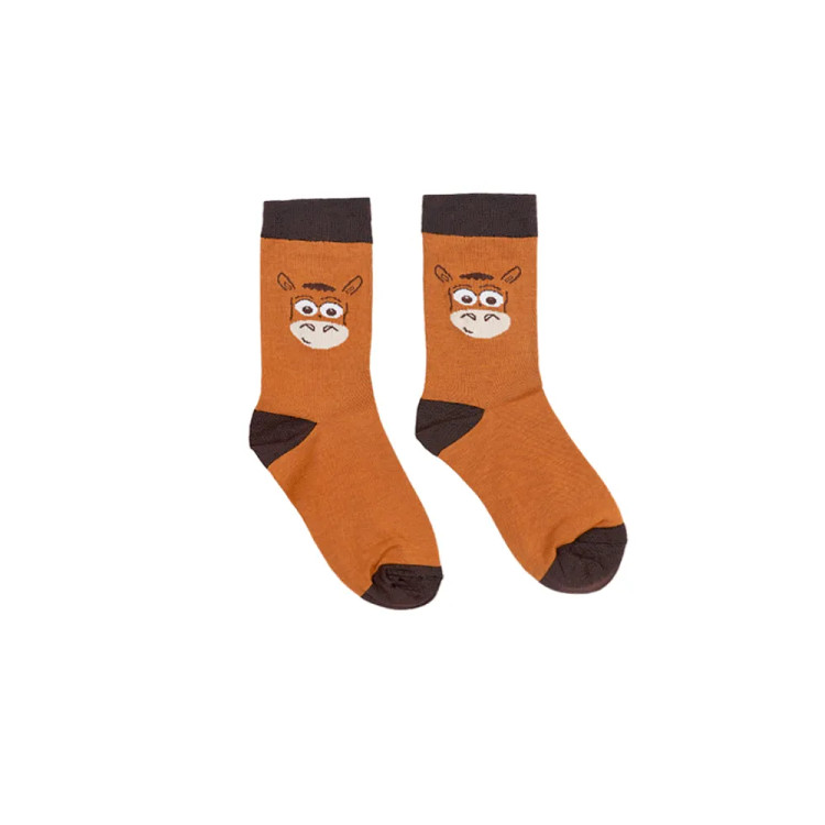 جوراب نخی زنانه طرح اسب کارتونی فری سایز (36-41)