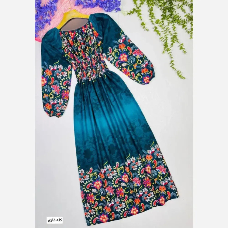 پیراهن ساحلی زنانه مدل سیمین جنس نخی خنک سایز 38 تا 50