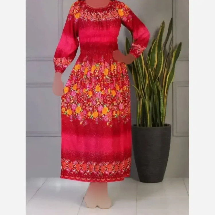 پیراهن ساحلی زنانه نخی مدل ترنم سایز 38 تا 50