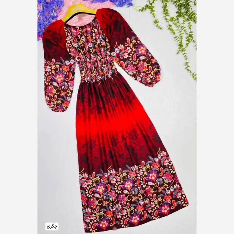 پیراهن ساحلی زنانه مدل سیمین جنس نخی خنک سایز 38 تا 50