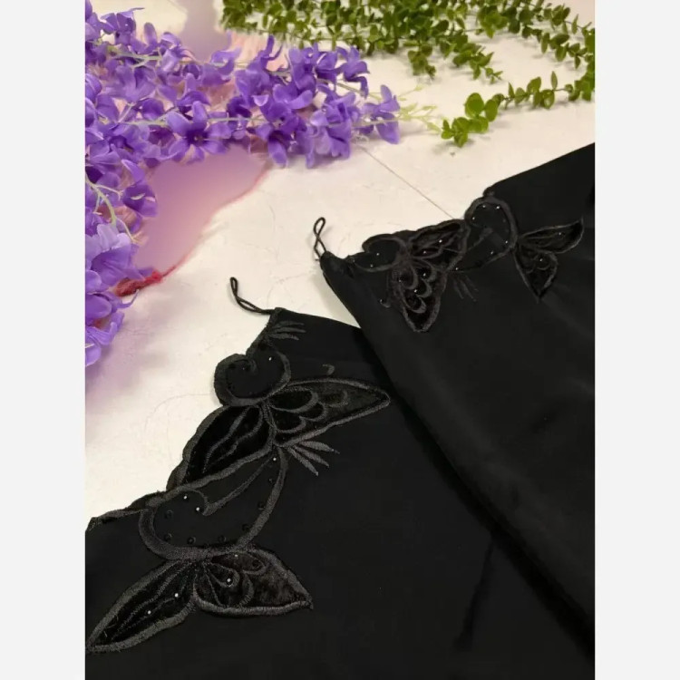 چادر جده گلدوزی شده جنس کن کن ندا مروارید رنگ مشکی