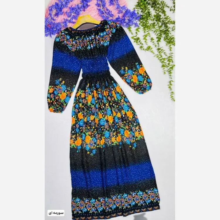 پیراهن ساحلی زنانه نخی مدل ترنم سایز 38 تا 50