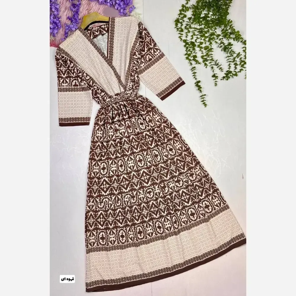 پیراهن ساحلی زنانه مدل نهال جنس بوگاتی سایز 40 تا 52