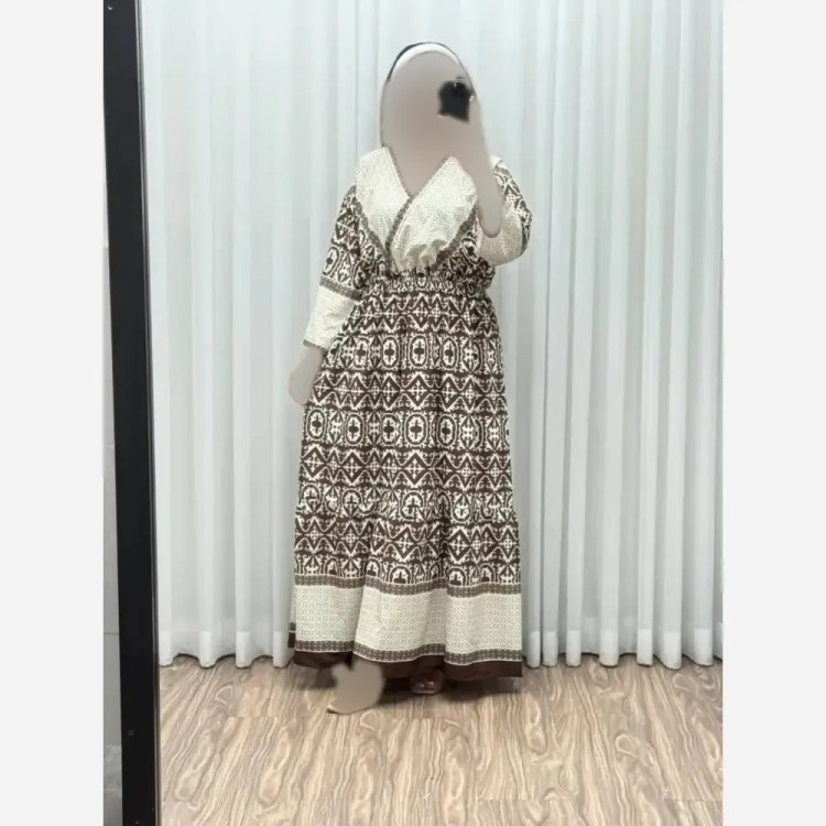 پیراهن ساحلی زنانه مدل نهال جنس بوگاتی سایز 40 تا 52